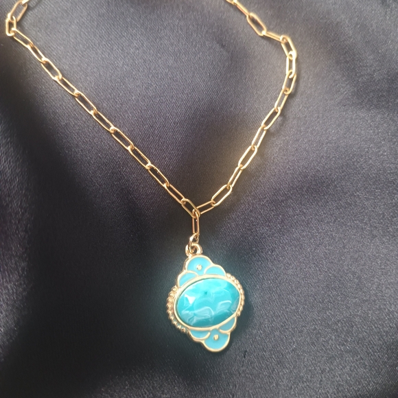 Gold and Turquoise Bracelet - Picture 2 of 5
